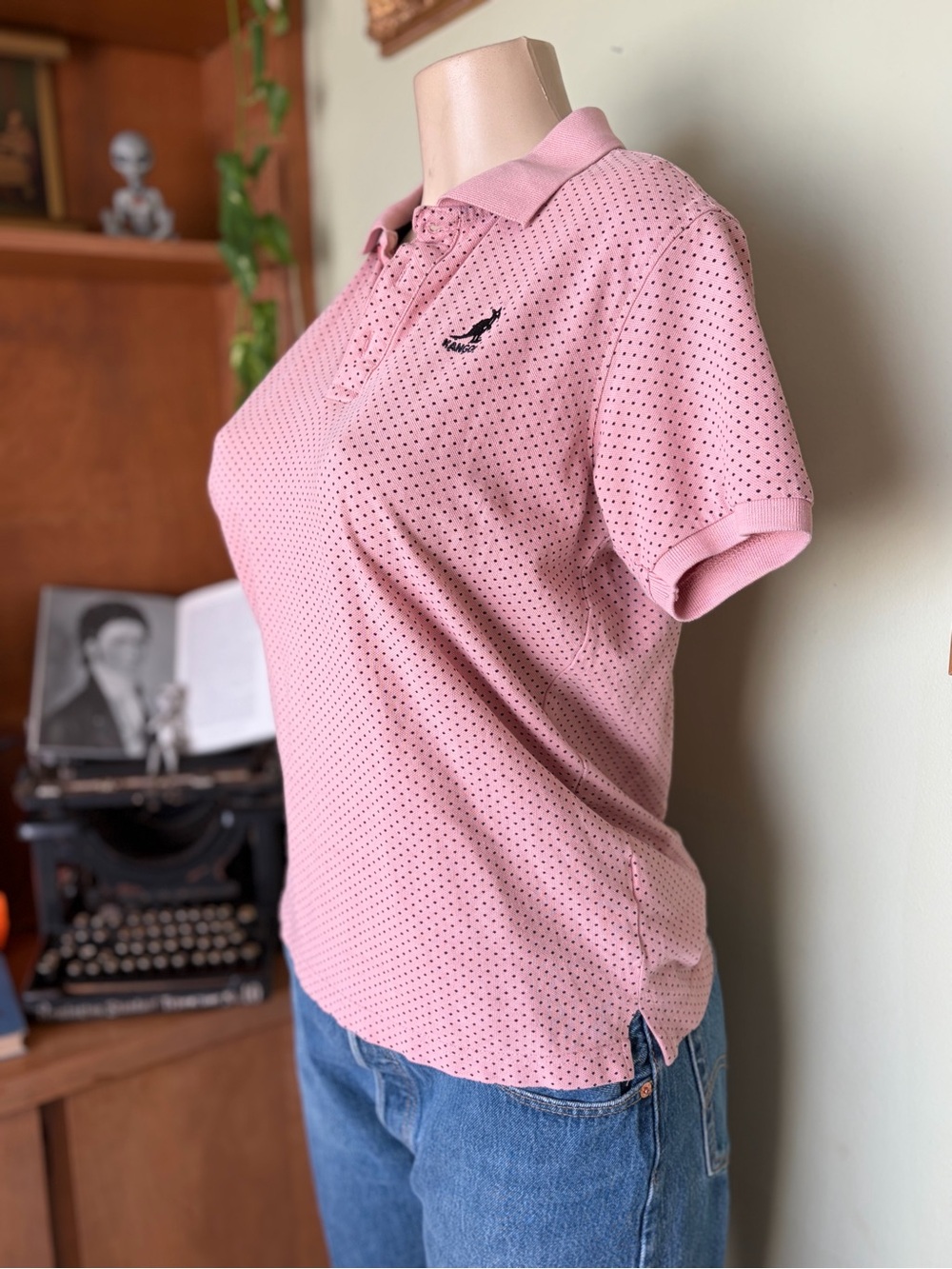 Kangol Women's Pink Polo Short Sleeve Golf Shirt Size Small Pink 1/4 Button